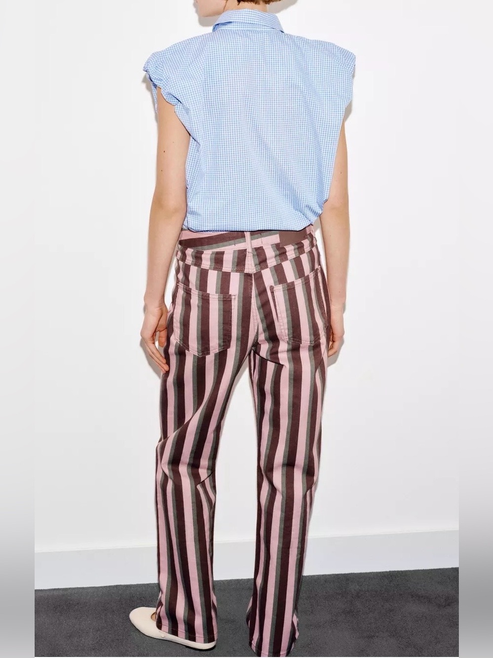 NWT Zara 1975 MID-RISE STRIPED
STRAIGHT LEG JEANS - Size 2 - Picture 5 of 6